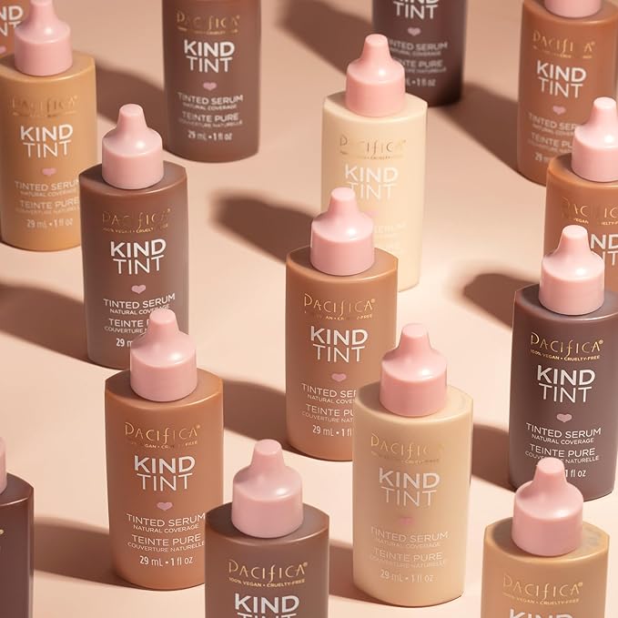 Pacifica Tinted Moisturizer – Kind Tint Serum, Lightweight Hydrating Foundation with Vegan Collagen & Hyaluronic Acid for Dewy Glow, Buildable Coverage, Vegan, 1 fl oz (Shade 19)
