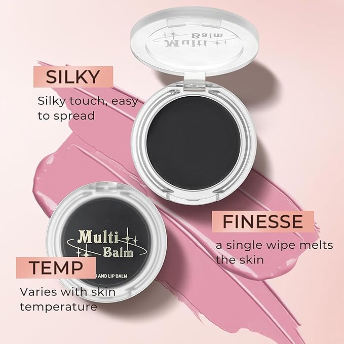 Black Cream Blush, Color Changing For Cheeks & Lips Balm Tint Black Clear Crystal Blush, Color Change pH Magic Waterproof Gel Cheek Blendable Multi-Use Balm