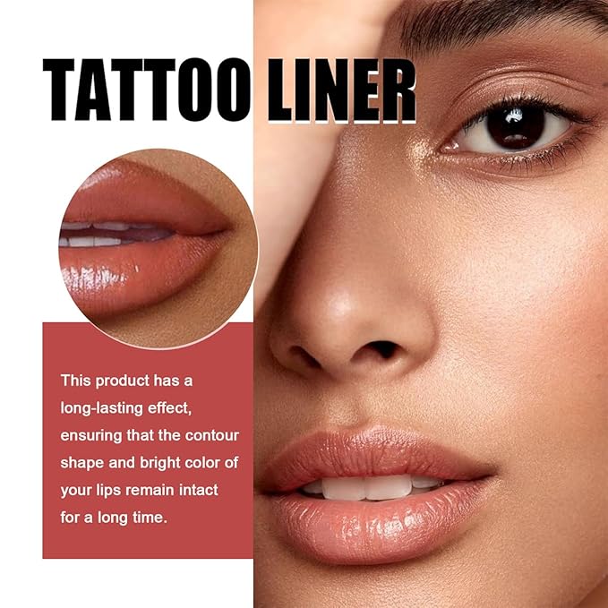 3Pcs Matte Lip Stain Peel Off Lip Liner Tattoo Set,Waterproof,Smudge-Proof,Peel Off Lip Stain Tattoo, Long-Lasting Lip Gloss,Matte Nude Liquid Lipstick Lip Tint