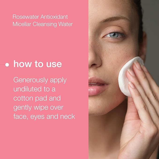 Australia Rosewater Hydration Antioxidant Micellar Cleansing Water, 8.4 oz - Makeup Remover Face Cleanser - Facial Cleanser for All Skin Types