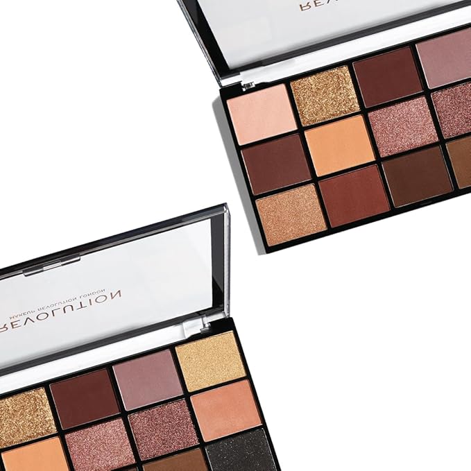 Revolution, Reloaded Eyeshadow Palette, Highly Pigmented, Matte & Shimmer Finishes, 15 Shades, Velvet Rose, 0.58 oz