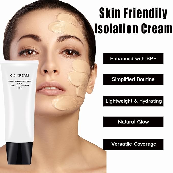 CC Cream with SPF 50, Complete Correction Super Active for Older Women, 30ml (Ivory, 2Pcs)