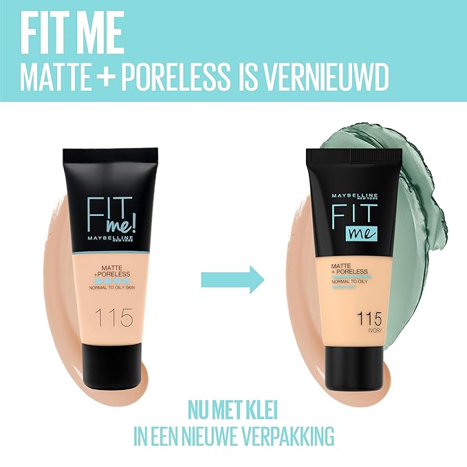 Maybelline New York Fit Me Matte & Poreless Foundation 102 Fair Ivory 30ml