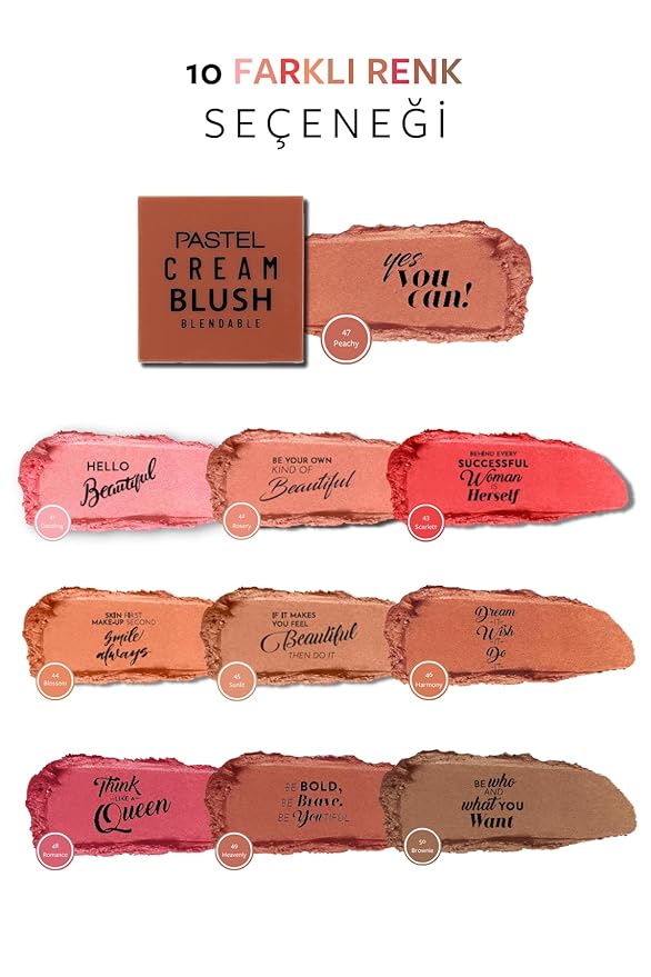 Cream Blush 47 | Fresh | Healthy & Natural Look | Ligh Weighted Formula | Sebum Control Richly Pigmented | Easily Blendable | Long Lasting | Semi Matte | 0.18 oz.