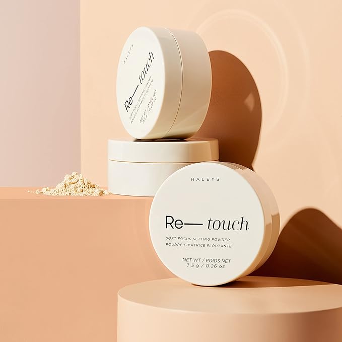 HALEYS Flawless Finish Set (Translucent Fair): Re-touch Soft Focus Loose Setting Powder, Skin Perfecting, Blurs, Smooths, No flashback, for All Skin Types and Tones,Streak-free, Perfect Blending