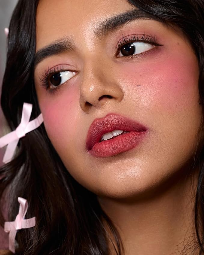 Flower Knows Strawberry Cupid All Day Glow Liquid Blush 06+Little Angel Cushion Powder Puff Set