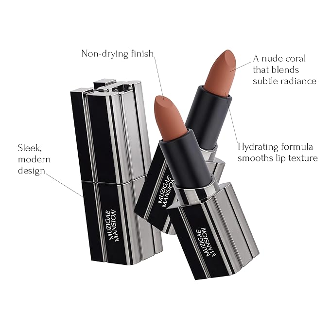 MUZIGAE MANISON City Chic Trio - 03 Nuddy | Objet water 01 Signature & 02 Spicy & Moodwear Blur 03 Nuddy | K-Beauty Lip Stain Matte Lipstick