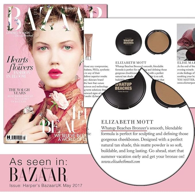 Elizabeth Mott Glow Bundle: Thank Me Later Natural Glow Enhancer & Whatup Matte Beaches Bronzer - Vegan, Cruelty-Free Skincare & Perfect Makeup Set for Makeup Lovers
