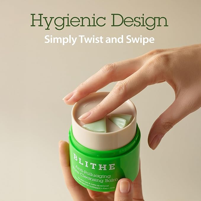 BLITHE Pore Care Duo – Cleansing Balm & AHA BHA Cleanser | Deep Pore Cleansing, Makeup Remover, Gentle Exfoliation & Hydration | Korean Skincare for Clear, Smooth Skin
