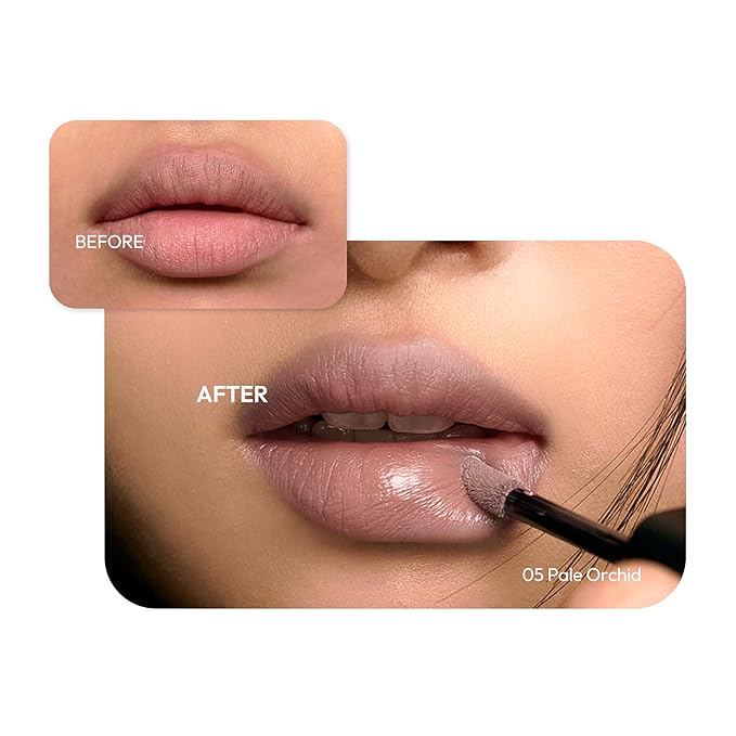 Wink Lip Shade Primer - All Day Top Coat, Smudge-Proof Base, Semi-Matte Long-Lasting Lip Primer (05 Pale Orchid)
