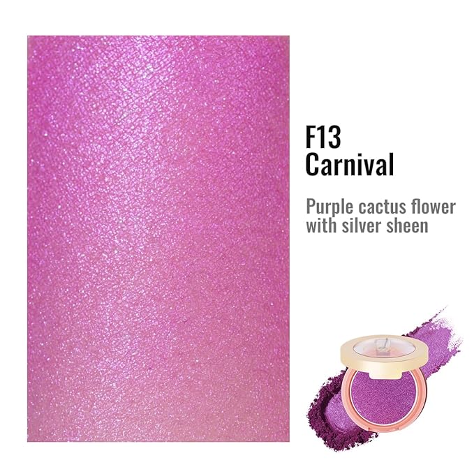 Oulac Blush&Highlighter 2 in 1,Purple Makeup