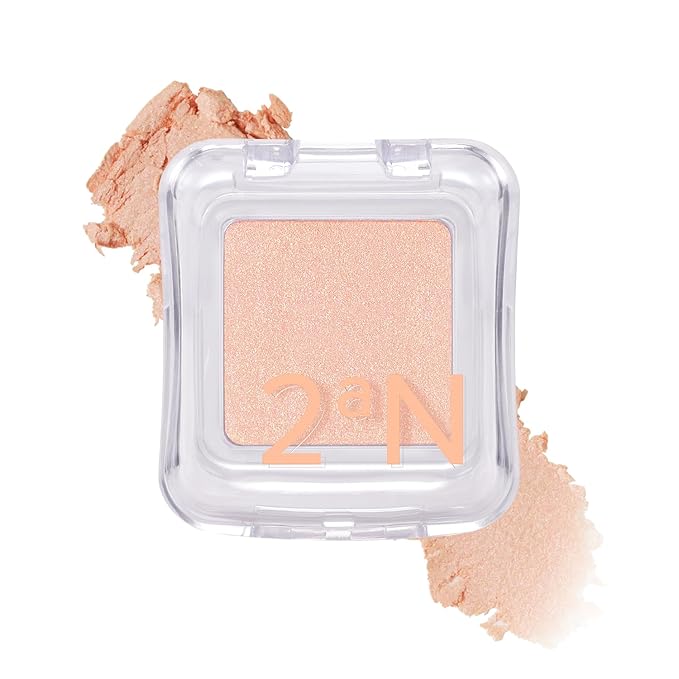 2aN Gleaming Tension Cushion Foundation Pact (#29 Caramel Beige) + Pure Glash Highlighter (OR01 Peach Beam) Peachy Glow Makeup Set