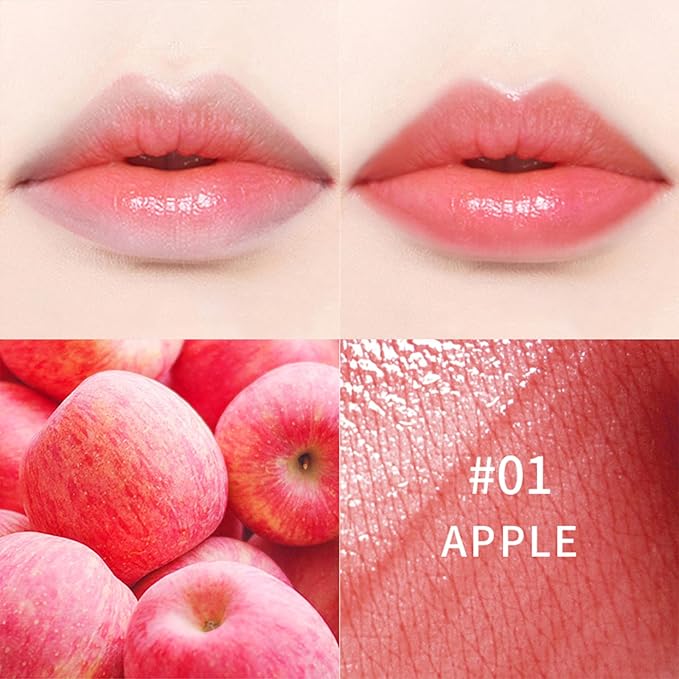 Erinde 4 Colors Water Lip Tint Stain, Mini Liquid Lipstick, Long Lasting Waterproof Lip & Cheek Stain, Non-Stick Cup Korean Lip Gloss, Lightweight, Transfer-Proof, Matte Finish Travel Size Lip Makeup