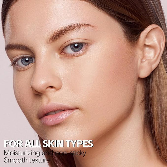 2 in 1 Full Coverage Foundation Stick,Hydrating Lightweight Foundation Makeup Stick,Built-In Applicator,Long-Lasting Cream Concealer,Natural Colour