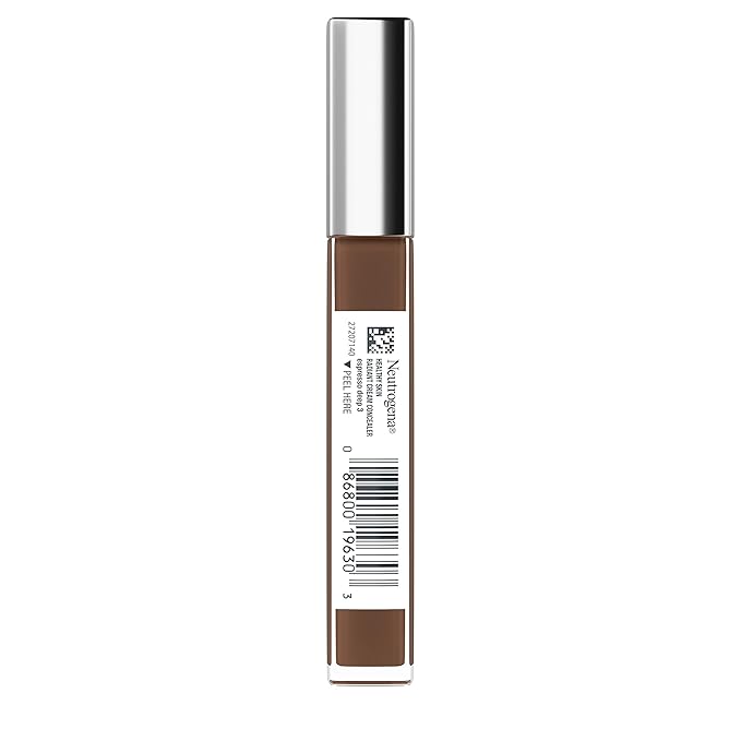 Neutrogena Healthy Skin Radiant Brightening Cream with Peptides & Vitamin E Antioxidant, Lightweight Perfecting Concealer Cream, Non-Comedogenic, Espresso Deep 03 with neutral undertones, 0.24 oz