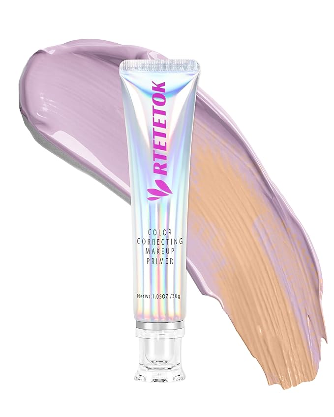 Purple Primer Color Changing for Face Before Makeup, Smoothing Primer Color Correcting, Brightening Base Makeup for Combination Skin