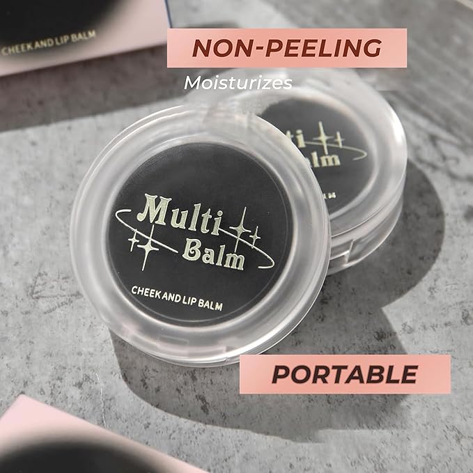 Black Cream Blush, Color Changing For Cheeks & Lips Balm Tint Black Clear Crystal Blush, Color Change pH Magic Waterproof Gel Cheek Blendable Multi-Use Balm