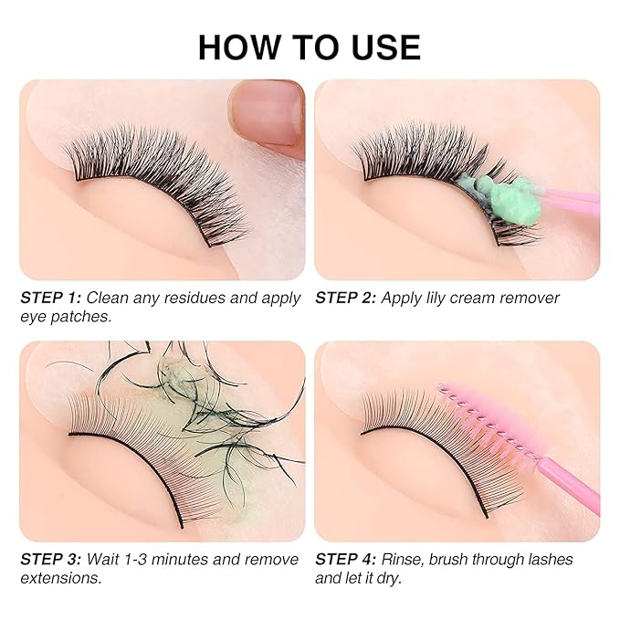 LASHVIEW Eyelash Extension Remover Cream, Light Aloe Flavor Cream,Eyelash Adhesive Remover, Professional Eyelash Extensions Remover for Salon,5g