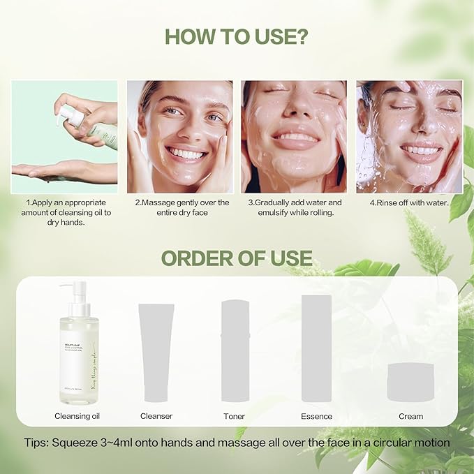 COSMOO Deep Cleansing Oil, Pore Control Oil Cleanser for Face, Makeup Blackhead Remover, Korean Skin Care, All Skin Types - 200ml ×2