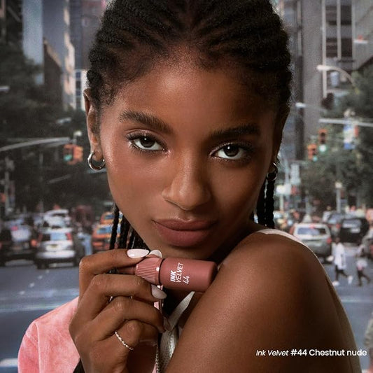 Peripera Ink the Velvet Lip Tint - High Pigment Color, Longwear, Weightless, Not Animal Tested, Gluten-Free, Paraben-Free (044 CHESTNUT NUDE (NEW))