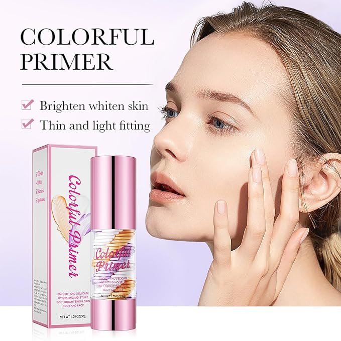 TBTFW One Step Color Corrector, 3 In 1primer for Face Before Makeup, Oil Control Waterproof & Sweat-Proof, Suitable for All Skin Types