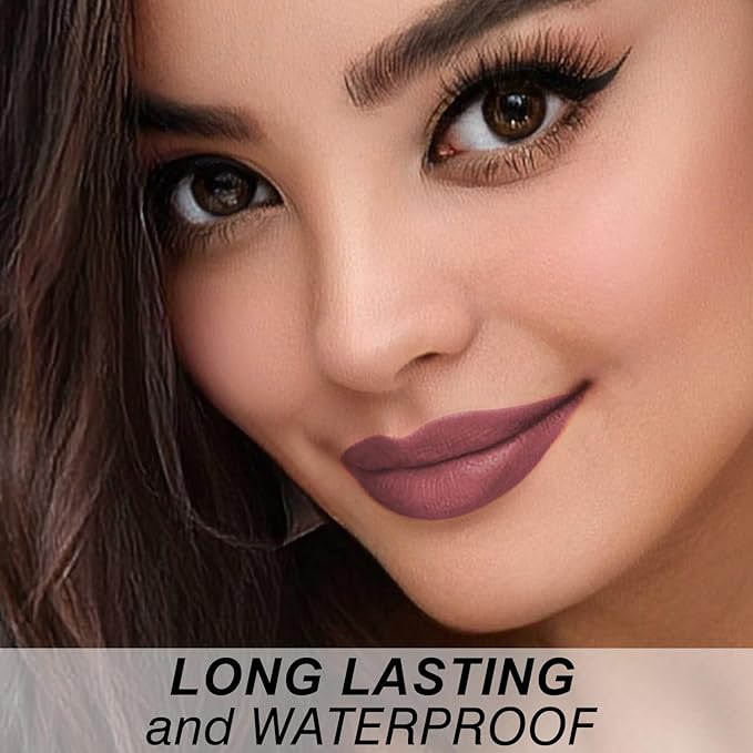 Matte Bullet Long Wear Lipstick - Vegan and Cruelty-Free - Smudge and Waterproof Matte Lipstick with Moisturizing Formula - All Day Comfort - (Midnight Muse # 02)