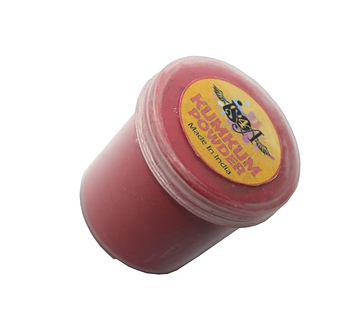 IS4A Pure Indian Dark Red kumkum Powder (Sindoor, kumkuma, Kum Kum) For Pooja, Makeup And Other Hindu Rituals (Dark Red 0.90 Ounces)