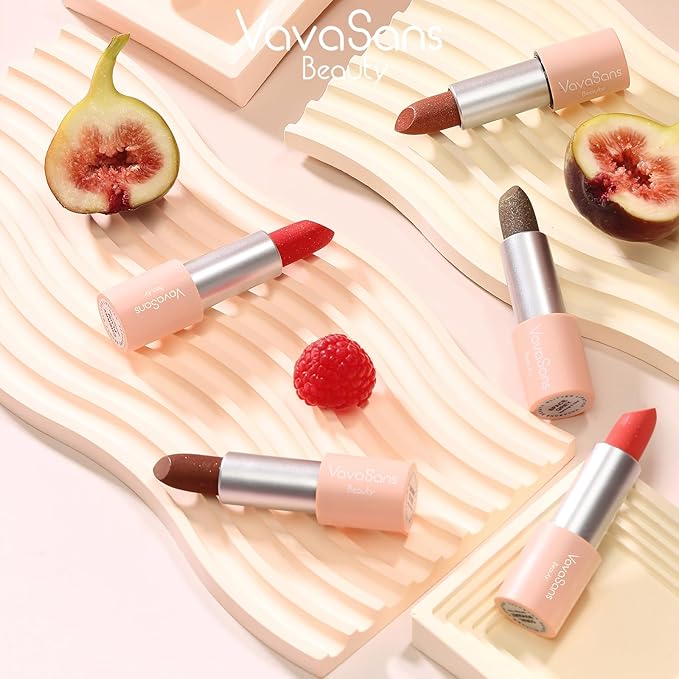Vegan Glitter Lipstick Mermaid Shimmer Metallic Sparkling Nude Brown Shade Long Lasting Waterproof Non-Sticky Formula Diamond Shiny Highly Pigmented Lip Stick for Women