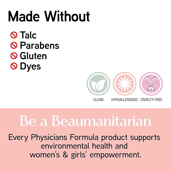 Physicians Formula Murumuru Butter Highlighter Makeup Face Powder Make Up, Champagne, Dermatologist Approved,