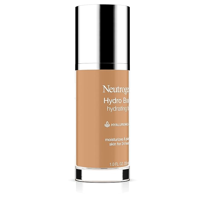 Neutrogena Hydro Boost Hydrating Tint with Hyaluronic Acid, Lightweight Water Gel Formula, Moisturizing, Oil-Free & Non-Comedogenic Liquid Foundation Makeup, 85 Honey Color 1.0 fl. oz