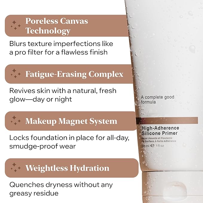 Pro Silicone Face Primer – Instantly Blurs Pores, Hydrates & Smooths Skin, Makeup Base for Flawless Finish, Oil-Free, Lightweight Cream, Vegan & Cruelty-Free