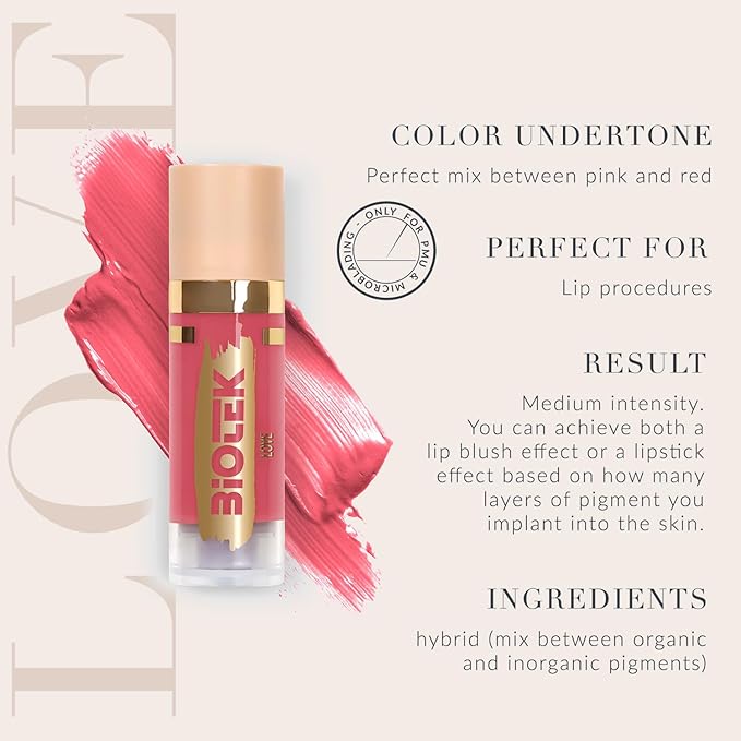 Bundle of 3 Lip Pigments for Permanent Make-Up (0,61 fl.oz.) - Glacé, Bite, Supermodel