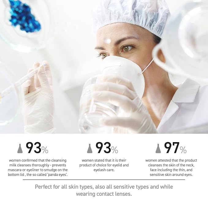 Clean Micellar Milk - Nourishing Skincare with Cottonseed Oil, Rice Milk & Eyebright Extract, Makeup Removal & Dark Circle Reduction - 135ml