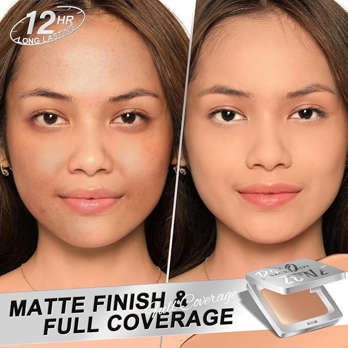 SACE LADY Face Primer and Powder Foundation Makeup Set, Matte Pores Full Coverage Long Lasting Flawless Make Up Kit