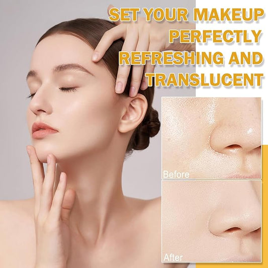 Mineral Sunscreen Setting Powder, Translucent Oil Natural Matte Concealer Brush Powder,Lasting Breathable Lightweight Powder for Face&Hair,All Skinp (Medium#2)