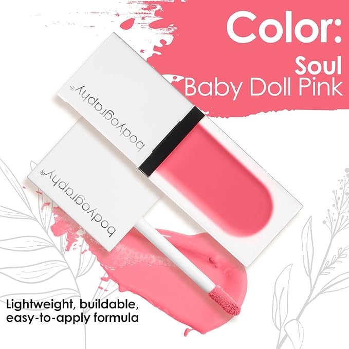 Bodyography Color Cassette Liquid Blush and Lip Tint - Multi Tasking Liquid Blush and Lip Product (Baby Doll Pink)