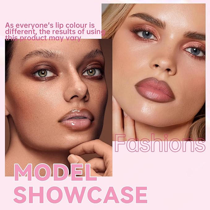 Nude Matte Lip Liner and Lipstick Lip Gloss Combo Set, Long-Lasting Creamy Lip Crayon Moisturizing Glossy Plumping Lip Gloss Lip Glow Oil with Lip Liner Makeup