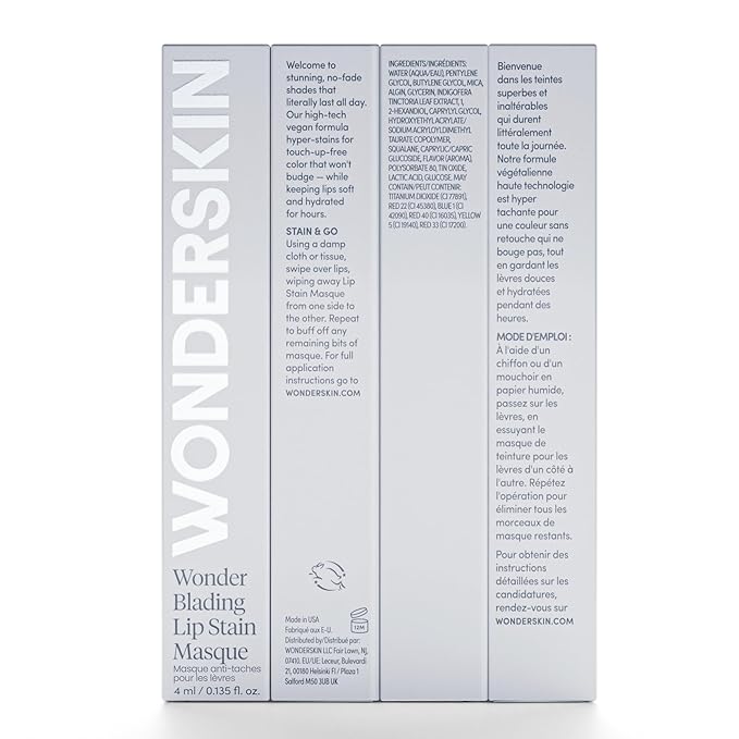 Wonderskin Wonder Blading Lip Stain Peel Off Masque - Long Lasting, Waterproof and Transfer Proof Nude Lip Tint, Matte Finish Peel Off Makeup (Adore Masque)