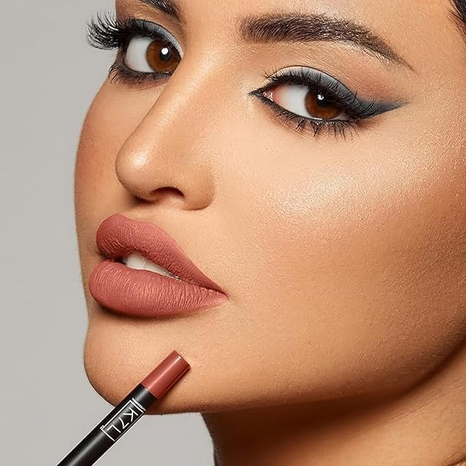 K7L Light Brown Matte Lipstick and Brown Lip Liner - Waterproof and Smudgeproof