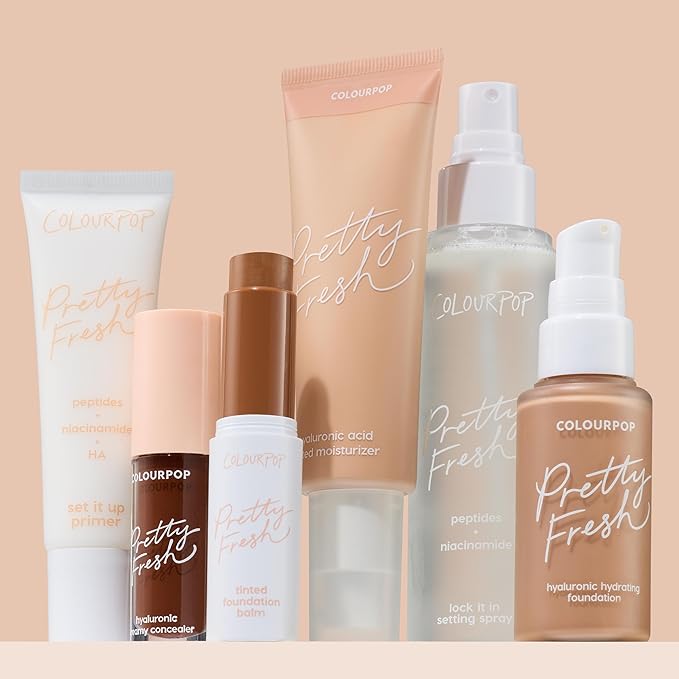 ColourPop Pretty Fresh Tinted Moisturizer - Hydrating Skin Tint with Lightweight Coverage - Formulated with Hyaluronic Acid & Coconut Water for Healthy-Looking Skin - Dark 18W (1.45 oz)