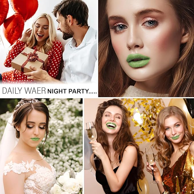 Shimmer Lip Gloss - Non-Sticky Girls Gloss - Long Lasting High Shine - 0.7 FL Oz Gloss for Girls & Women - Cruelty Free - (Wicked Green: S71)
