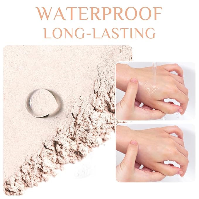 Setting Powder Makeup Finishing Powder Oil-Control Loose Face Powder Long Lasting Lightweight Breathable,Smooths Minimizes Pores Fine Lines Soft-Focus Matte Natural Finish Light