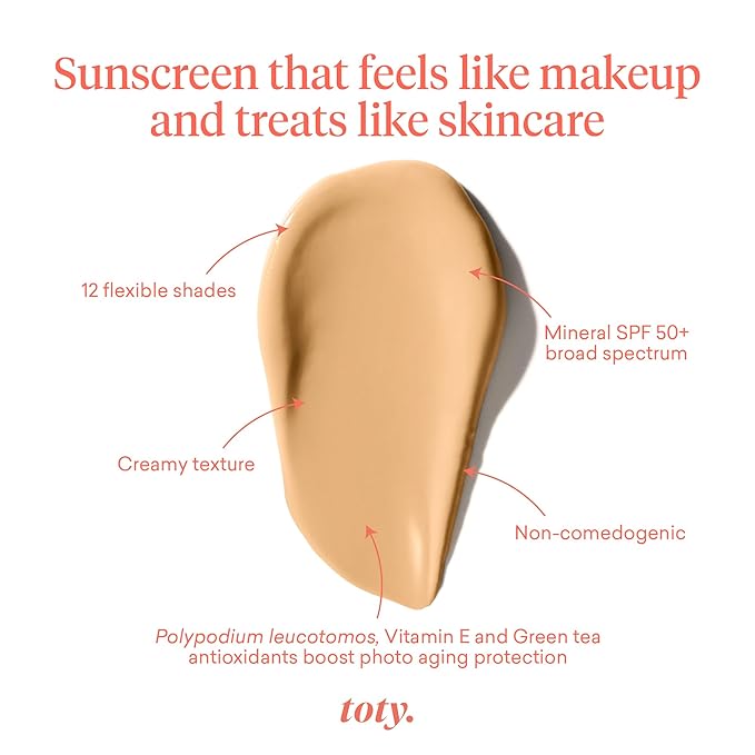 Toty by Sofia Vergara - Ilumina CC Cream 100% Mineral Color Correcting Cream + Ilumina CC Creamy Compact Mineral Broad Spectrum Sunscreen + Angled Complexion & Foundation Blending Brush - 2N