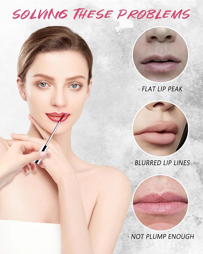 Peel Off Lip Liner Stain, Tattoo Lip Tint Liner Peel Off, Matte Moisturizing Lip Stain Long Lasting Waterproof, Transfer-Proof, Intense Lip Color, Stay on All Day, Highly Pigmented Lip Makeup (Orange)