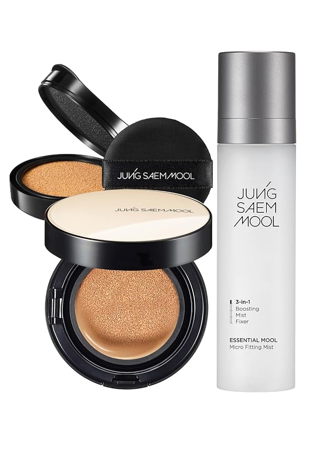 Essential Skin Nuder Cushion (Medium Deep) | Refill Included + Essential Mool Micro Fitting Face Mist (120 ml)