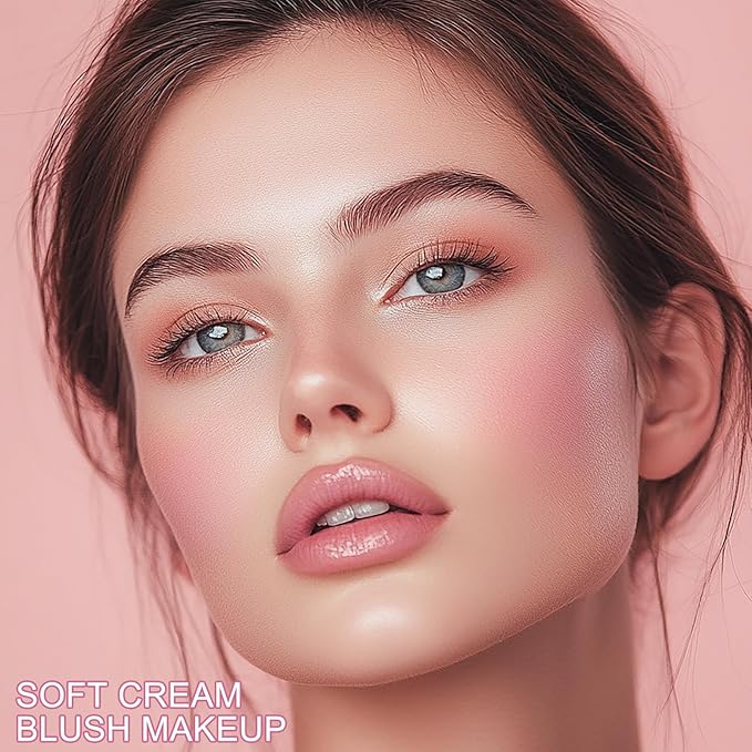 Erinde Liquid Blush for Cheeks, Soft Cream Blush Makeup, Natural-Looking Matte Finish, Lightweight, Long-Wearing, Vegan & Cruelty-Free, 01