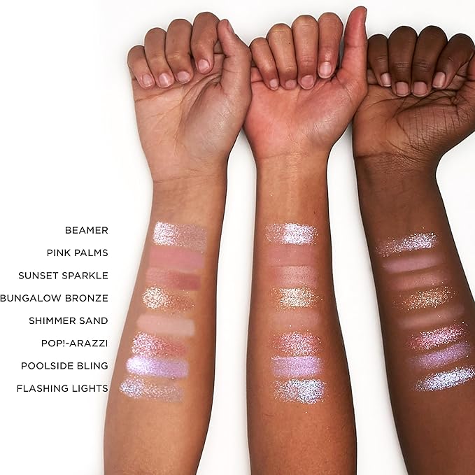 Petite 'n Pretty Everyday At First Glow Makeup & Featherlight Clear Mascara Set for Kids, Teens, & Tweens - Natural 3-in-1 Palette with Lip Gloss, Dual Purpose Brow & Lash Gel, Non-Toxic