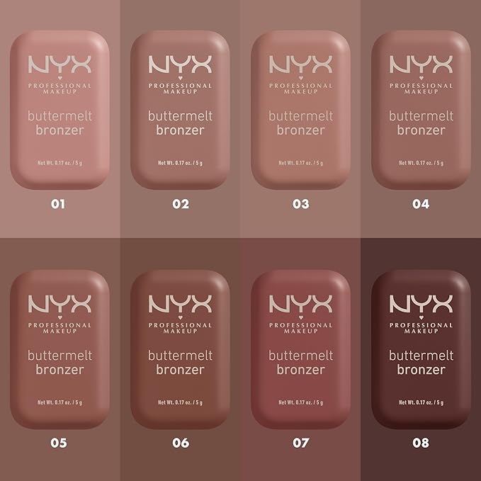 NYX PROFESSIONAL MAKEUP Matte Buttermelt Bronzer, Longwear Face Makeup with Up to 12 Hours of Wear, Vegan Formula - Deserve Butta (Light Medium Cool)
