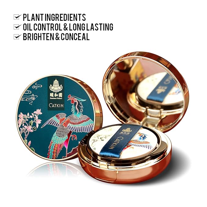 CATKIN 3Pcs Makeup Set Includes BB Cream Air Cushion Foundation C01, Matte Lipstick CO157 and Eyeshadow Palette C08