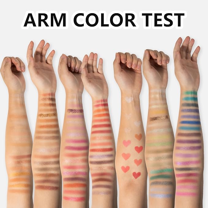 4 Pages Multicolor Makeup Palette with Book Design | Foldable and Portable | Blush Eyeshadow Highlight Contour | High Pigmentation Waterproof Smooth Texture | Unleash Your Inner Makeup Artist